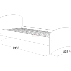 Кровать-4 одинарная (900*1900) в Кунгуре - kungur.mebel24.online | фото 2