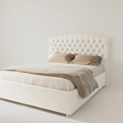 Кровать Берлин без основания 1600 (экокожа белая) в Кунгуре - kungur.mebel24.online | фото