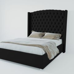 Кровать Берлин ЛЮКС с ПМ 1200 (экокожа кольт ч) в Кунгуре - kungur.mebel24.online | фото 2