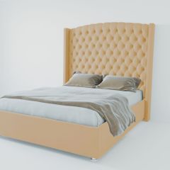 Кровать Берлин ЛЮКС с ПМ 1600 (экокожа бежевая) в Кунгуре - kungur.mebel24.online | фото