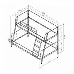 Кровать двухъярусная Дельта Лофт-20.02.04 Белый в Кунгуре - kungur.mebel24.online | фото 2