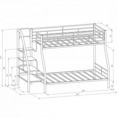 Кровать двухъярусная "Толедо-1" Коричневый/Венге в Кунгуре - kungur.mebel24.online | фото 2