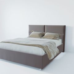 Кровать Корсика с ПМ 1400 (велюр темно-серый) в Кунгуре - kungur.mebel24.online | фото 2