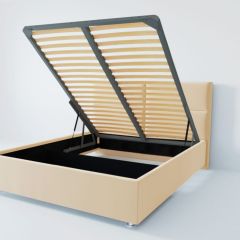 Кровать Корсика с ПМ 1600 (экокожа бежевая) в Кунгуре - kungur.mebel24.online | фото