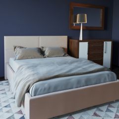 Кровать Корсика с ПМ 1600 (экокожа бежевая) в Кунгуре - kungur.mebel24.online | фото 2