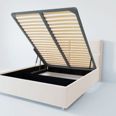 Кровать Корсика с ПМ 1600 (экокожа белая) в Кунгуре - kungur.mebel24.online | фото