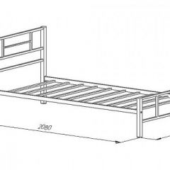 Кровать металлическая "Кадис 900х1900" Слоновая кость в Кунгуре - kungur.mebel24.online | фото 2