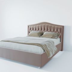 Кровать Нягань с ПМ 1200 (велюр серый) в Кунгуре - kungur.mebel24.online | фото 2