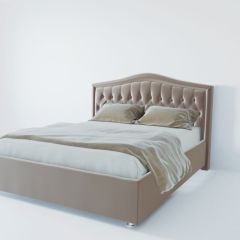Кровать Нягань с ПМ 1200 (велюр светло-серый) в Кунгуре - kungur.mebel24.online | фото 2