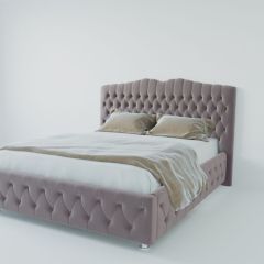 Кровать Нягань с ПМ 1600 (велюр темно-серый) в Кунгуре - kungur.mebel24.online | фото