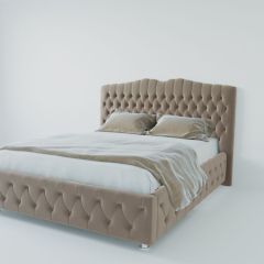 Кровать Нягань с ПМ 2000 (велюр серый) в Кунгуре - kungur.mebel24.online | фото 2