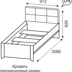 Кровать одинарная 900 Твист 04 в Кунгуре - kungur.mebel24.online | фото