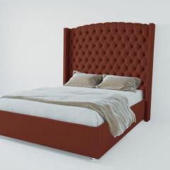 Кровать Берлин ЛЮКС без основания 1200 (велюр бордо) в Кунгуре - kungur.mebel24.online | фото