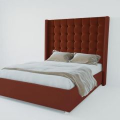 Кровать Венеция ЛЮКС без основания 2000 (велюр бордо) в Кунгуре - kungur.mebel24.online | фото