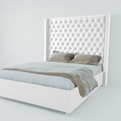 Кровать Версаль ЛЮКС без основания 1600 (экокожа белая) в Кунгуре - kungur.mebel24.online | фото