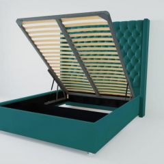 Кровать Версаль ЛЮКС с ПМ 1600 (велюр бирюзовая) в Кунгуре - kungur.mebel24.online | фото 2
