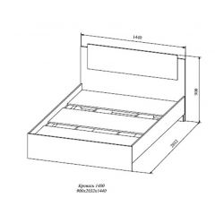 СОФИ СКР1400.1Кровать 1400 в Кунгуре - kungur.mebel24.online | фото 2