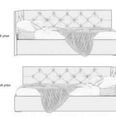 Кровать угловая Лэсли интерьерная +основание (120х200) в Кунгуре - kungur.mebel24.online | фото 2
