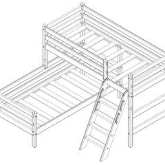 Кровать угловая с наклонной лестницей Соня (Вариант 8) в Кунгуре - kungur.mebel24.online | фото 4