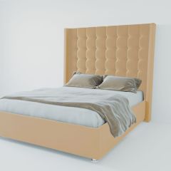 Кровать Венеция ЛЮКС с ПМ 1400 (экокожа бежевая) в Кунгуре - kungur.mebel24.online | фото 2