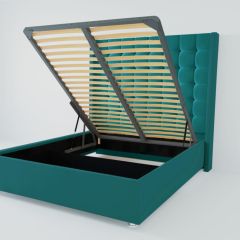 Кровать Венеция ЛЮКС с ПМ 1800 (велюр бирюзовый) в Кунгуре - kungur.mebel24.online | фото