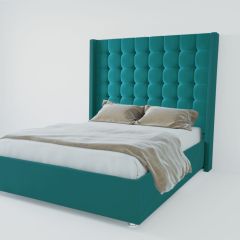 Кровать Венеция ЛЮКС с ПМ 1800 (велюр бирюзовый) в Кунгуре - kungur.mebel24.online | фото 2