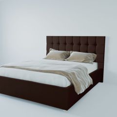 Кровать Венеция с ПМ 2000 (экокожа коричневая) в Кунгуре - kungur.mebel24.online | фото 2