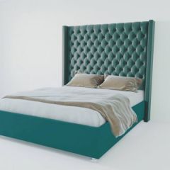 Кровать Версаль ЛЮКС с ПМ 1200 (велюр бирюзовый) в Кунгуре - kungur.mebel24.online | фото