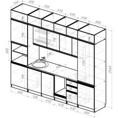 Кухонный гарнитур Адажио люкс 3000 мм в Кунгуре - kungur.mebel24.online | фото 2