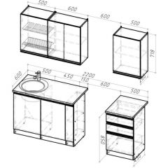 Кухонный гарнитур Амели стандарт 1600 мм в Кунгуре - kungur.mebel24.online | фото 3