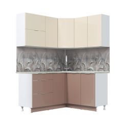 Кухонный гарнитур Асти-латте угловой 1,4*1,6 в Кунгуре - kungur.mebel24.online | фото 3