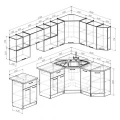 Кухонный гарнитур Лариса оптима 5 2700х1600 мм в Кунгуре - kungur.mebel24.online | фото 2