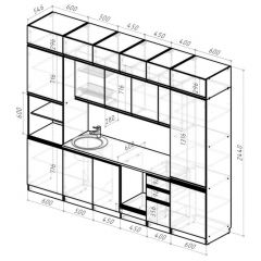 Кухонный гарнитур Лоретта люкс 3000 мм в Кунгуре - kungur.mebel24.online | фото 2