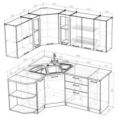 Кухонный гарнитур Паола оптима 1500х1800 мм в Кунгуре - kungur.mebel24.online | фото 2