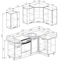 Кухонный гарнитур угловой Гарда 2000х1200 (Стол. 26мм) в Кунгуре - kungur.mebel24.online | фото 2