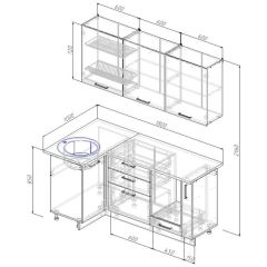 Кухонный гарнитур угловой Пайн 1000х1800 (Стол. 26мм) в Кунгуре - kungur.mebel24.online | фото 2