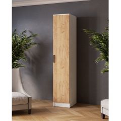 ЛАРС Пенал Белый/Дуб крафт золотой в Кунгуре - kungur.mebel24.online | фото