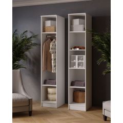 ЛАРС Пенал Белый/Дуб крафт золотой в Кунгуре - kungur.mebel24.online | фото 2