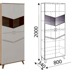 Лимба (гостиная) М02 Шкаф-витрина в Кунгуре - kungur.mebel24.online | фото