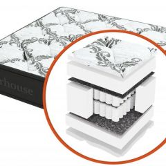 Матрас "Mega mult с поролоном MultiPocket Black&White" h180 в Кунгуре - kungur.mebel24.online | фото