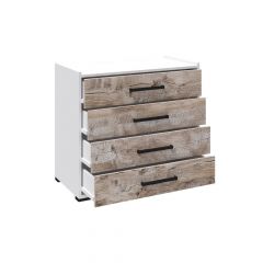 Модульная Спальня Соната (Белый/Дуб юкон) в Кунгуре - kungur.mebel24.online | фото 2