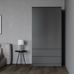 МОРИ МШ 900.1 Шкаф (графит) в Кунгуре - kungur.mebel24.online | фото 2