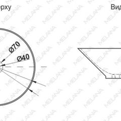 Накладная раковина melana mln-7020-b1+b18 (t4006hb1+b18 ) (сине-черная) в Кунгуре - kungur.mebel24.online | фото 2