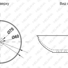 Накладная раковина melana mln-t4029-b15 в Кунгуре - kungur.mebel24.online | фото 2