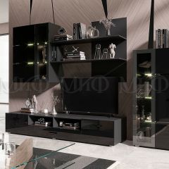 НИКОЛЬ Тумба ТВ (Черный глянец/Черный) в Кунгуре - kungur.mebel24.online | фото 4