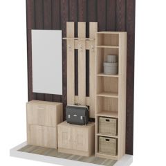 Обувница 2 секции (дуб сонома) в Кунгуре - kungur.mebel24.online | фото 4