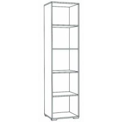 Пенал Ненси 400 (Венге/Белый глянец) в Кунгуре - kungur.mebel24.online | фото 2
