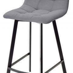 Полубарный стул CHILLI-QB SQUARE серый #27, велюр / черный каркас (H=66cm) М-City в Кунгуре - kungur.mebel24.online | фото