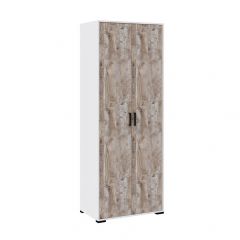 Прихожая Бриз Шкаф платяной (Белый/ Дуб юкон) в Кунгуре - kungur.mebel24.online | фото