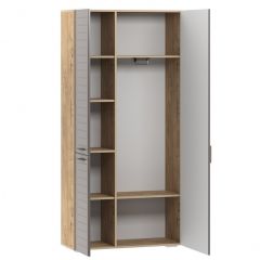 Прихожая Livorno Шкаф для одежды НМ 013.36 Х (Софт Графит/ Дуб Бунратти) без зеркала в Кунгуре - kungur.mebel24.online | фото 2